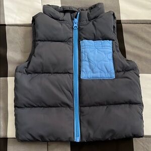 Cat & Jack Navy Vest with Sky Blue Details